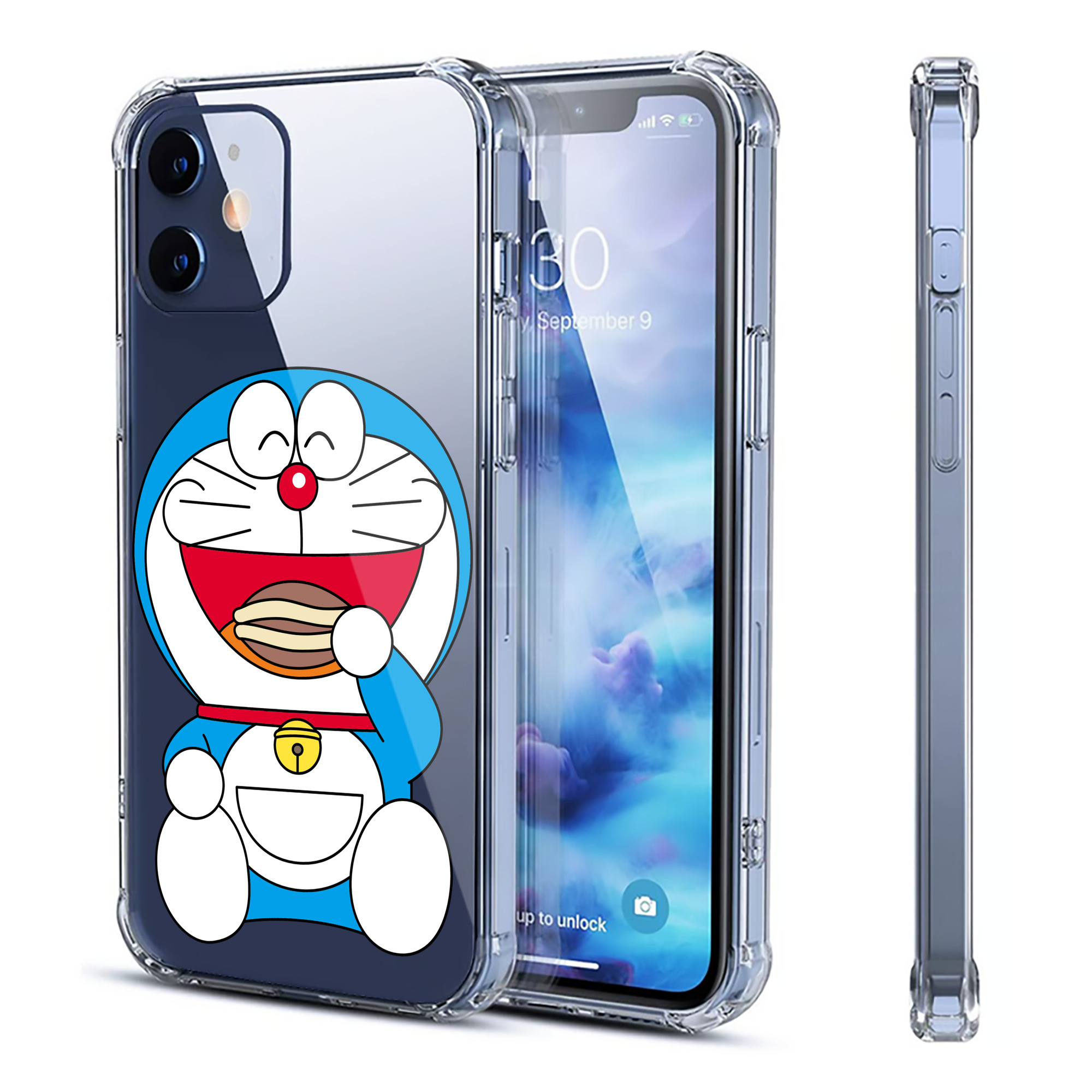 （画像用） ドラえもん Doraemon 【iPhone 12シリーズ対応】透明スマホケース（クリアソフトケース）